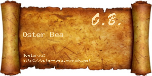 Oster Bea névjegykártya